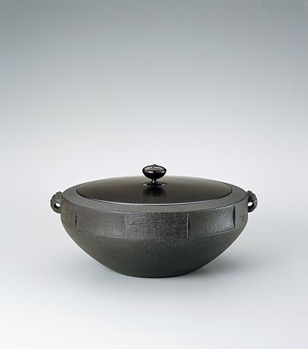 松葉地文広口釜