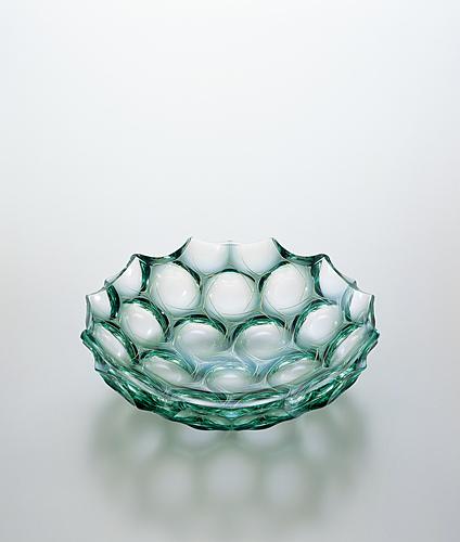 積層金彩切子鉢「琳風」