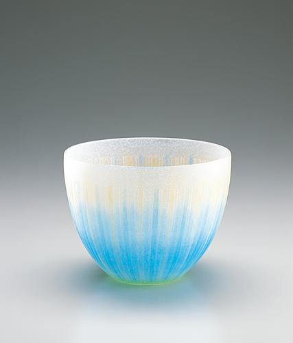 鋳込み硝子花器「Earth」