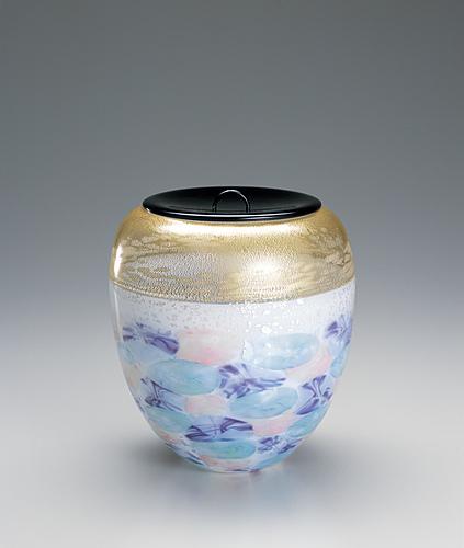 宙吹き硝子水指「華」