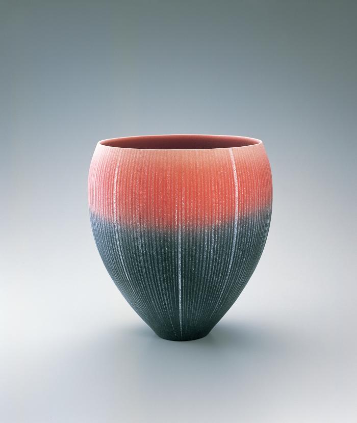 釉泥彩花器