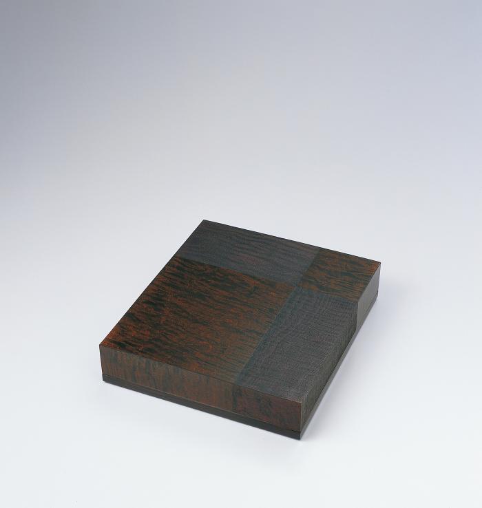 栃拭漆砂磨色紙箱
