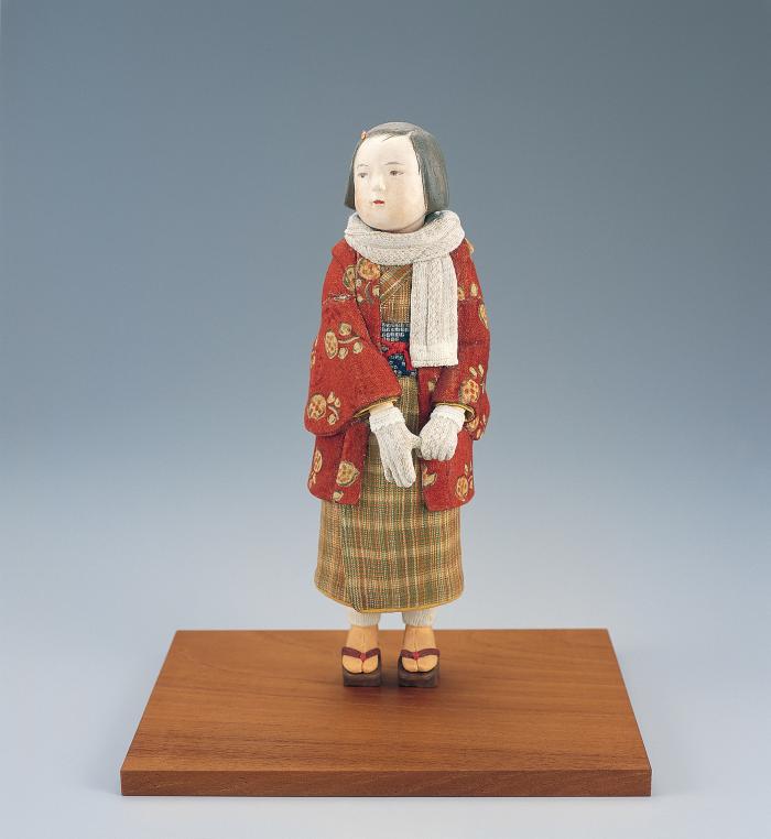 桐塑布和紙貼「霜の朝」