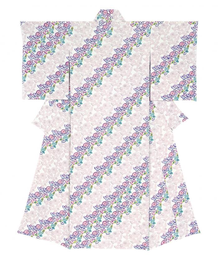 型絵染着物「香花流麗」