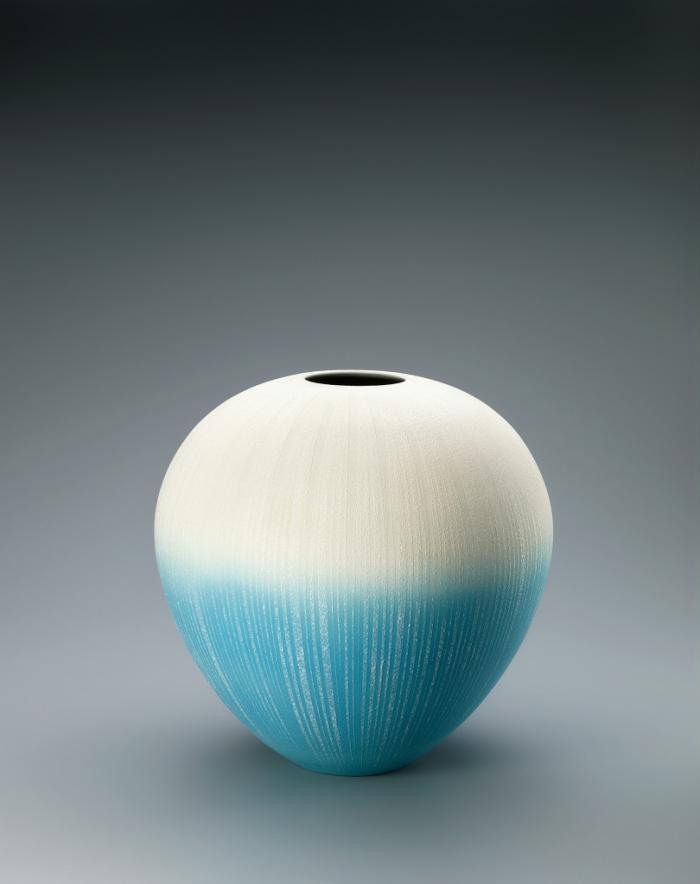 釉泥彩壺