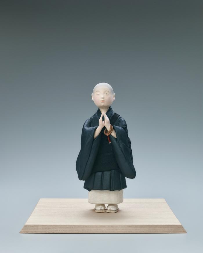 桐塑布和紙貼「得度」