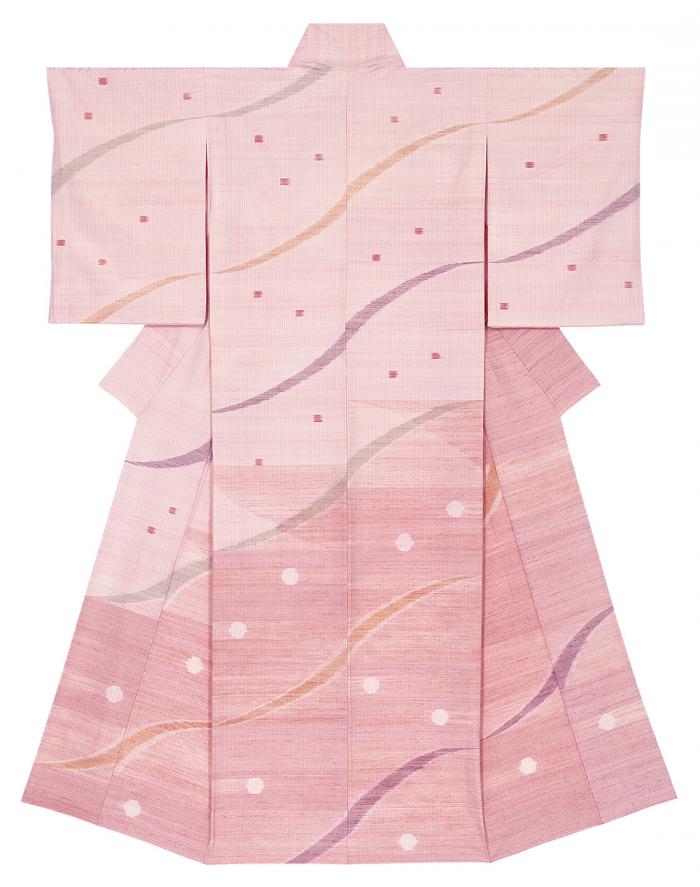 紬織着物「花舞ふ」