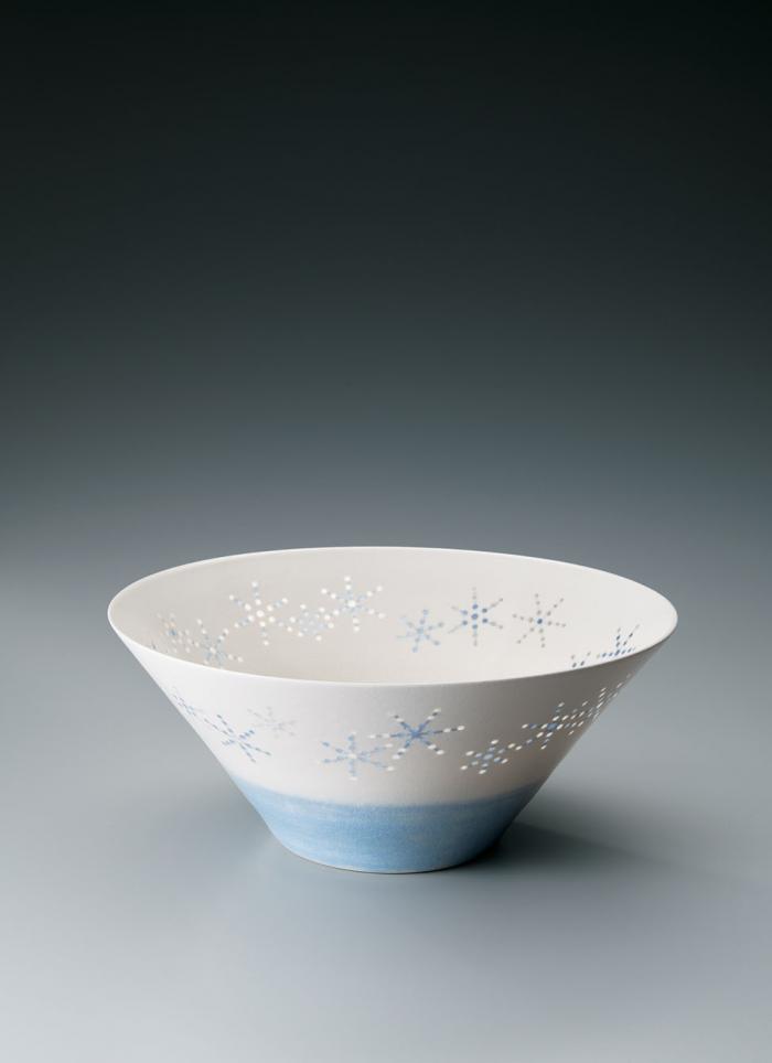 蛍手硝子釉大鉢「氷雪」