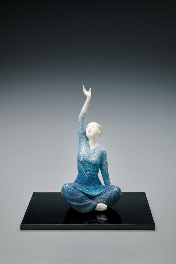 木芯桐塑布和紙貼「星降る」