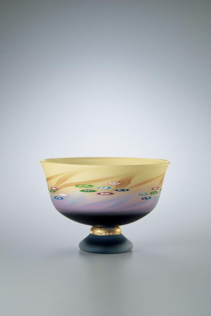 宙吹き硝子コンポート「彩花」