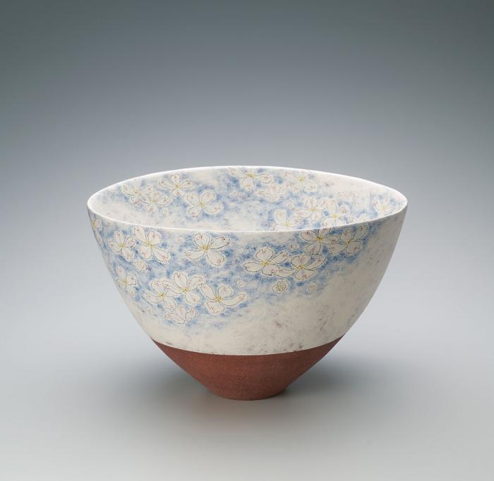 チョーク描鉢「巡花」