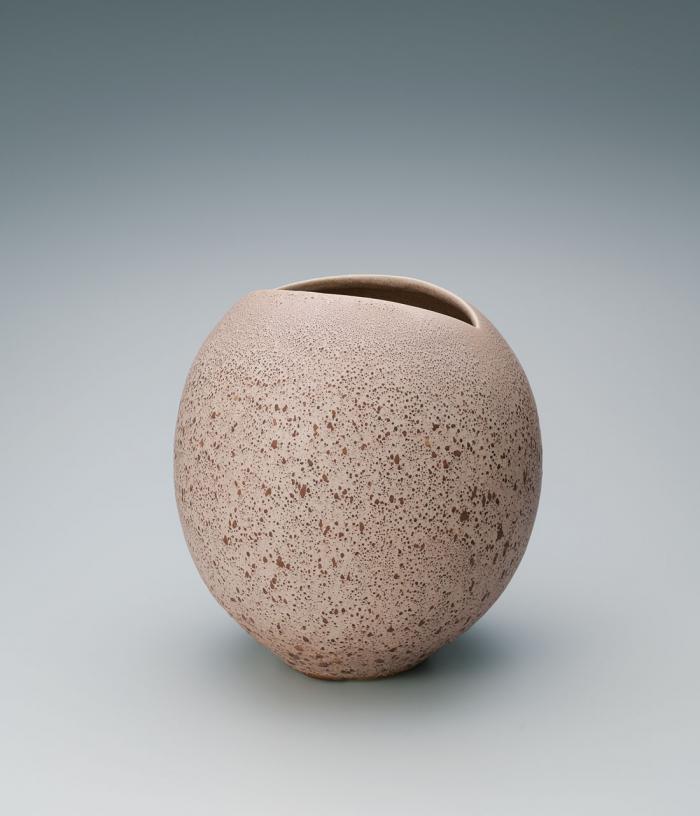 茶結晶釉壺