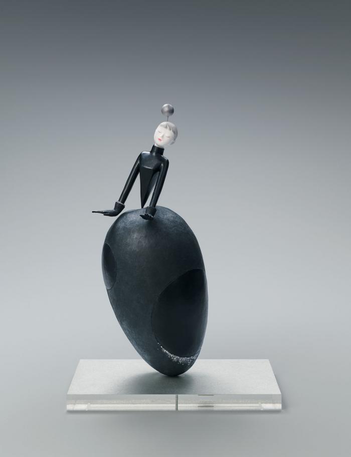 張抜和紙革貼「黒の均衡」