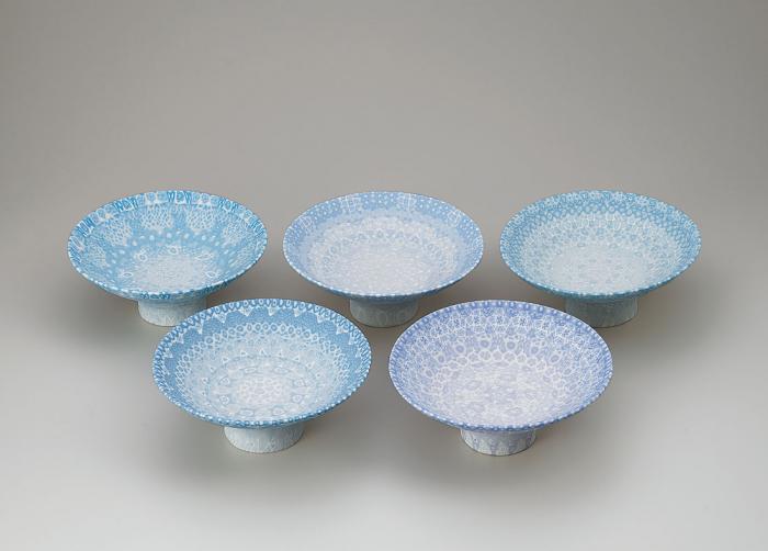 透光練込高台組鉢「veil」