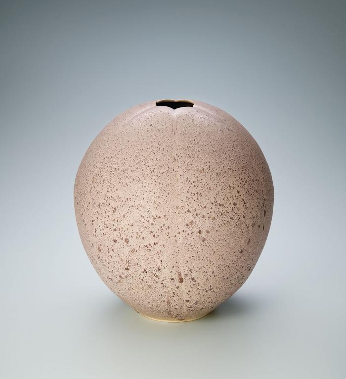 茶結晶釉花器