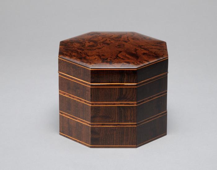 神代欅拭漆八角重箱