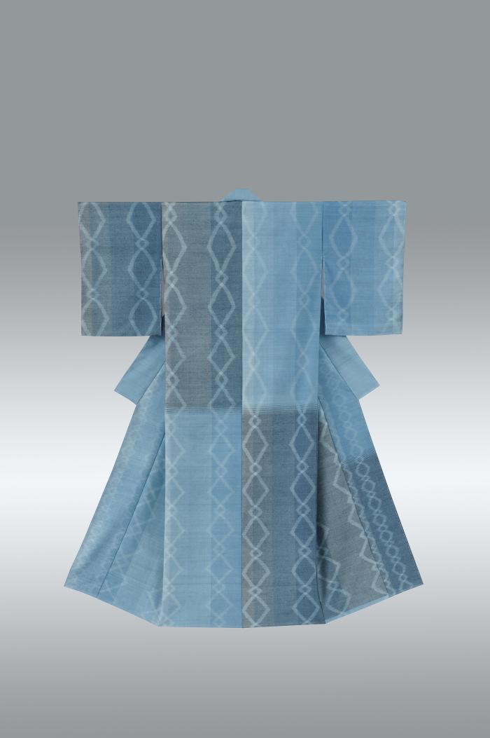 紬織着物「星月夜の海」