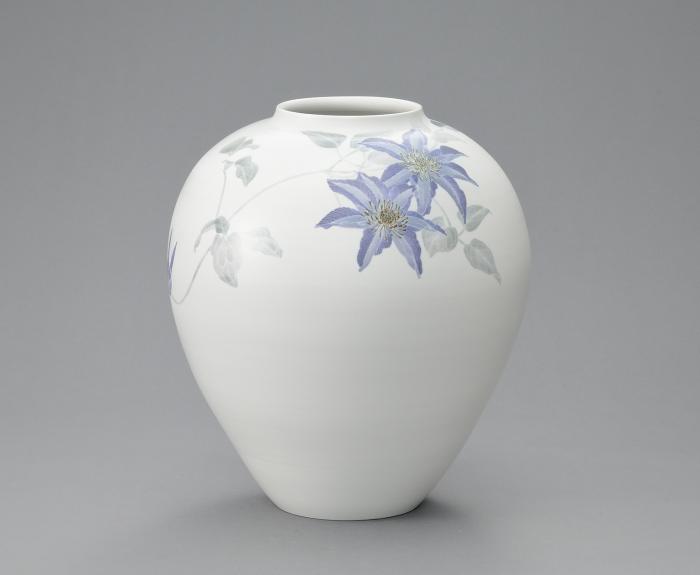 呉須絵鉄線文壺