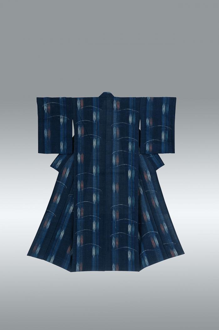 木綿手紡絣着物　七夕