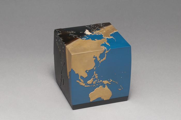 高盛絵四角い地球箱