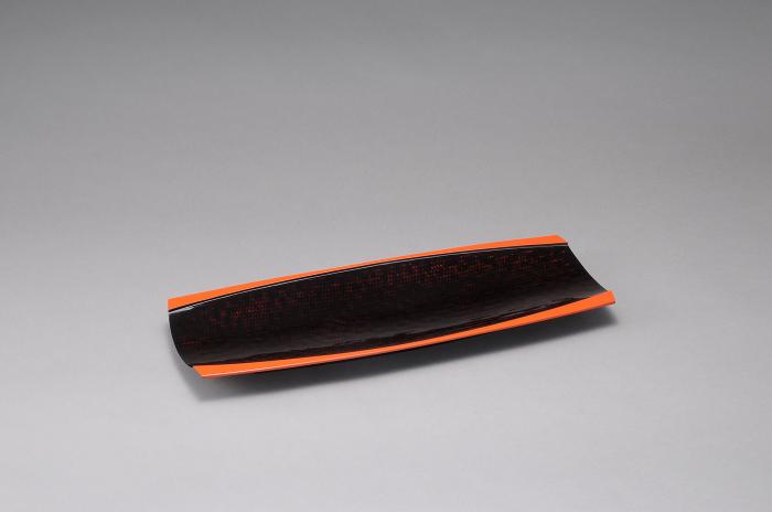 籃胎網代文盤「夕凪」