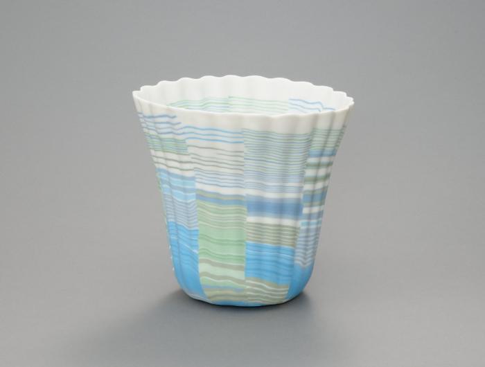 練り込み花器「漣」