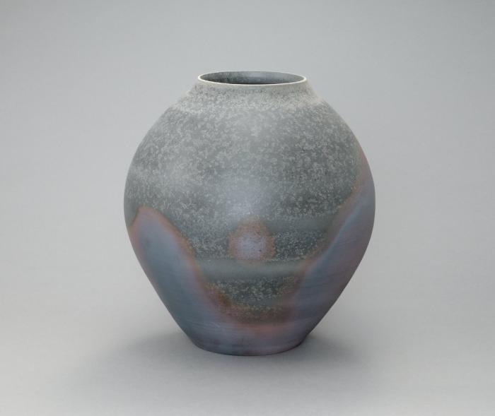 焼締窯変壺