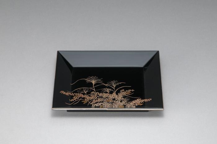 蒔絵四方盆「秋野」