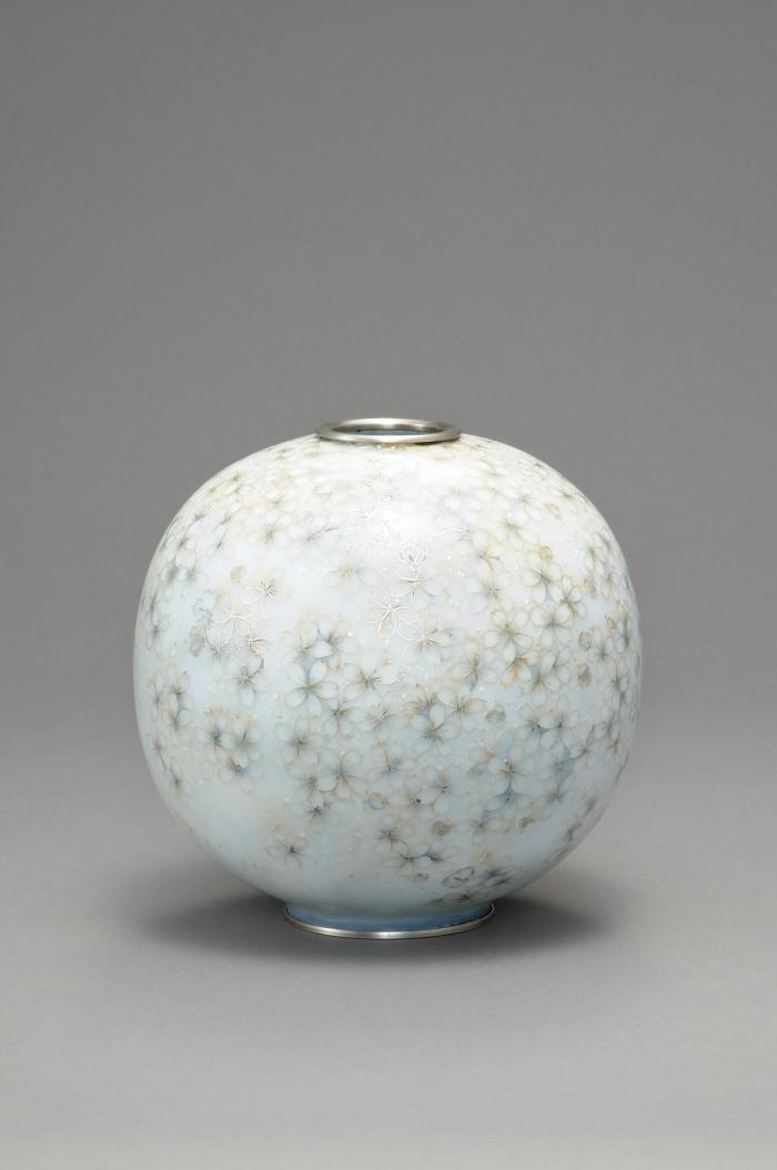 有線七宝花瓶「山桜」