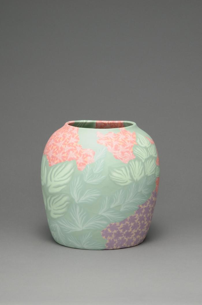 練り込み花瓶「翠」