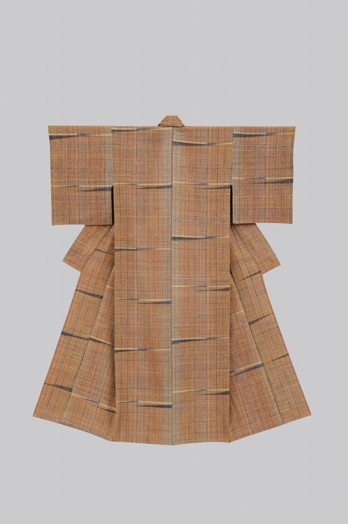 茶棉手紡着物「絆」