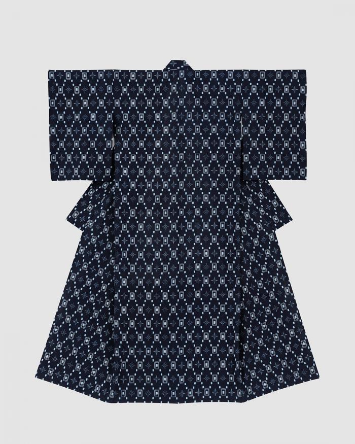 広瀬絣着物「初雪」