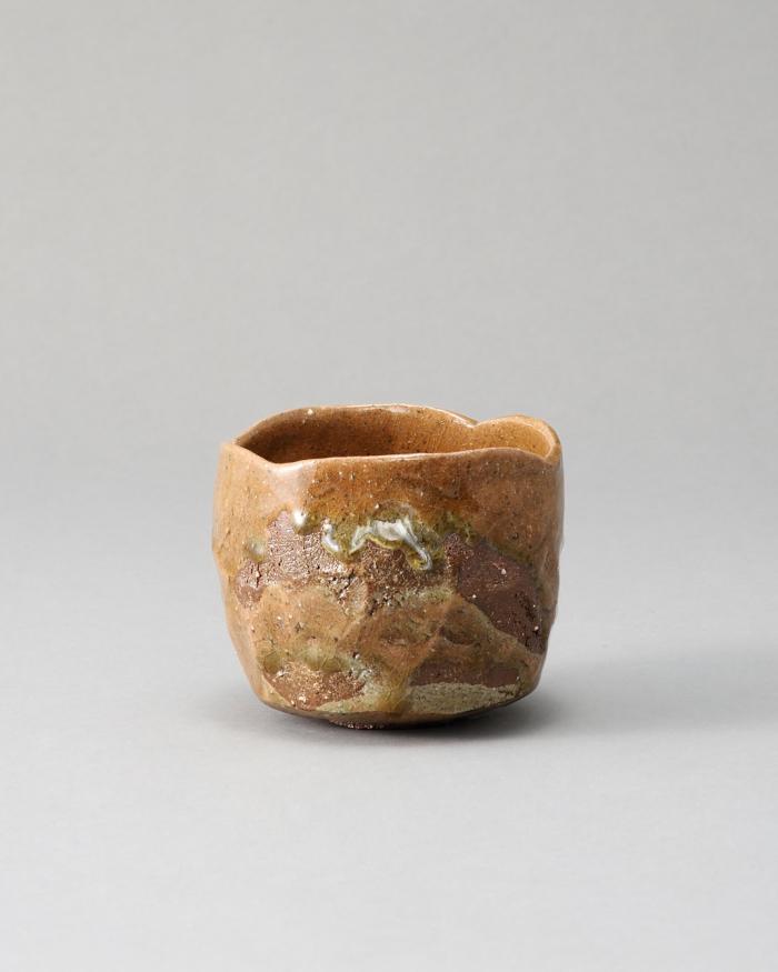 灰釉ヘラ目茶盌