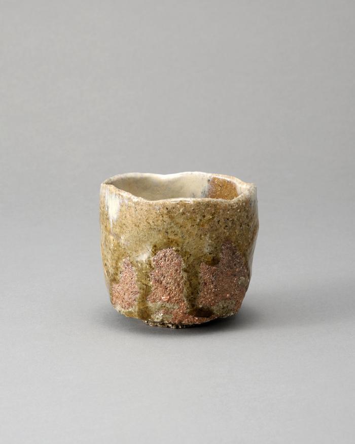 灰釉ヘラ目茶盌