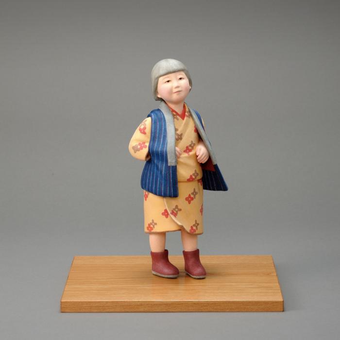 紙塑和紙貼「待ちぼうけ」