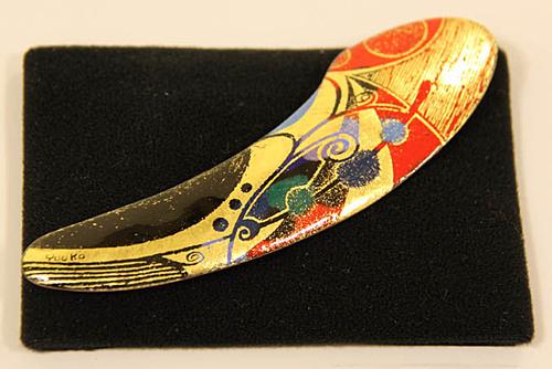 金箔七宝　ブローチ