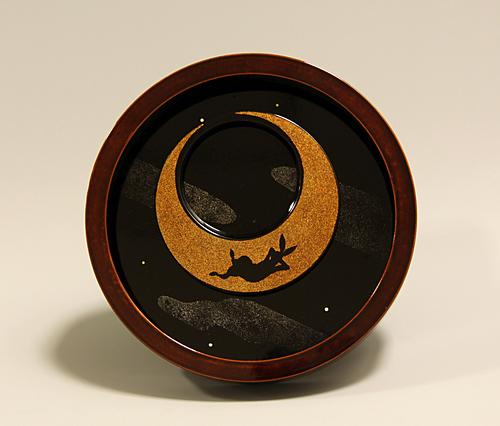 網代蒔絵漆額「休憩中」