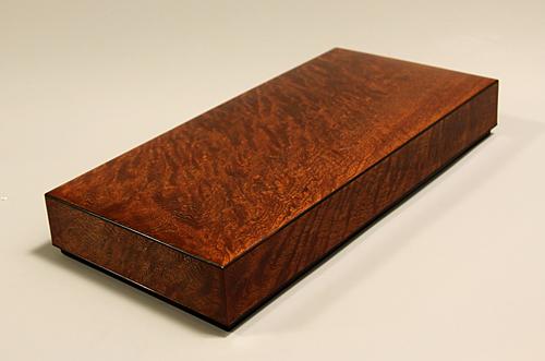 欅杢目沈金2連短冊箱