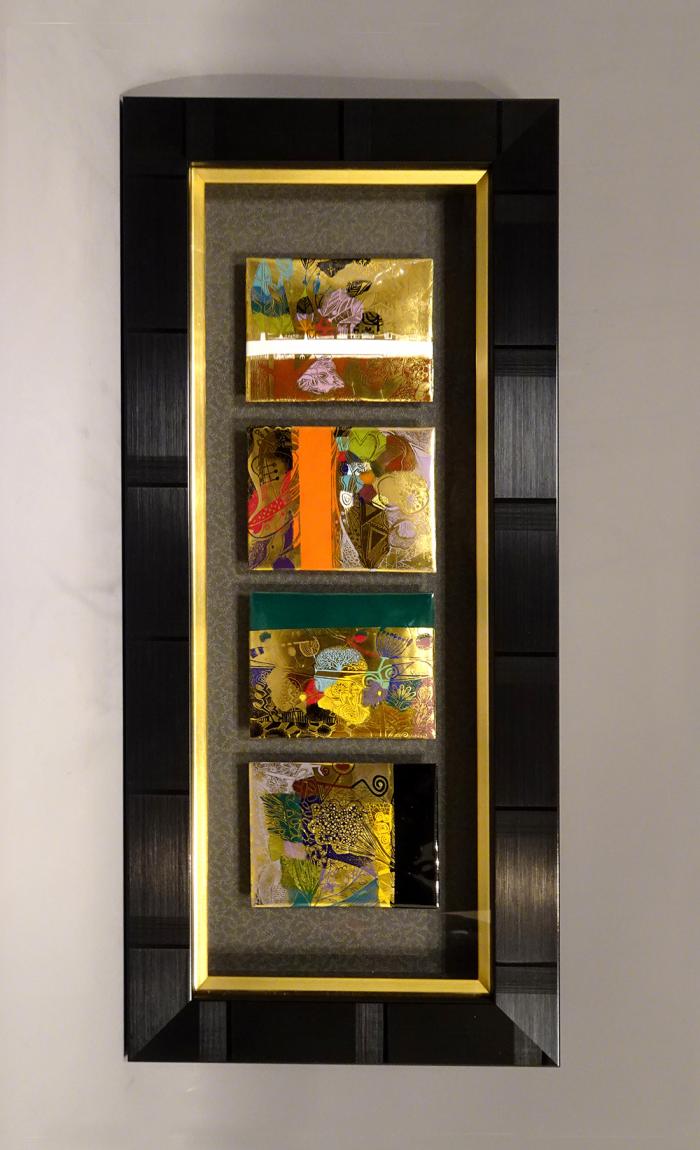 金箔七宝額「窓」