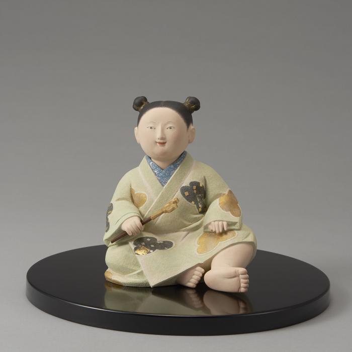 陶彫紙貼彩色「清閑」