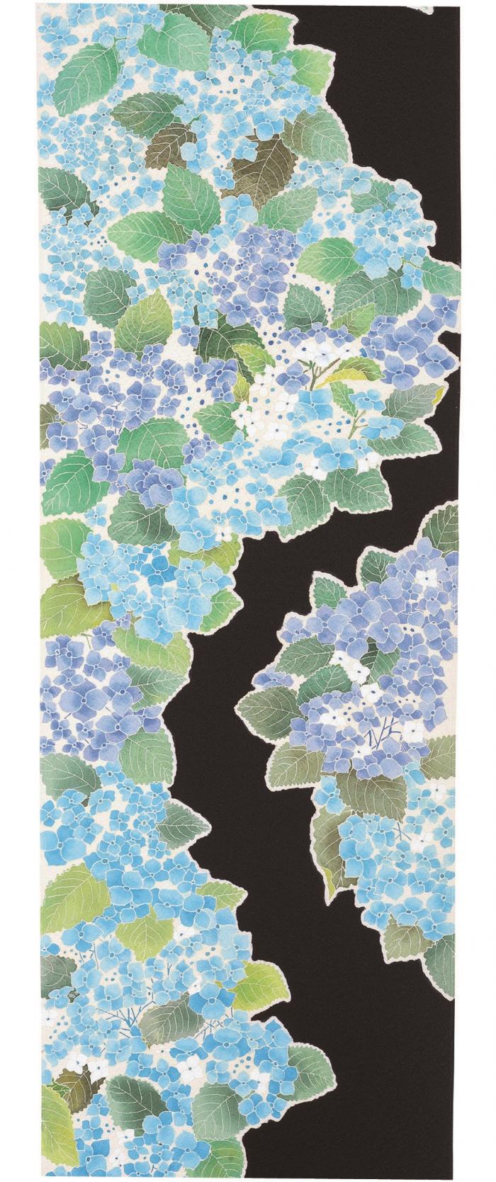 友禅帯「紫陽花」