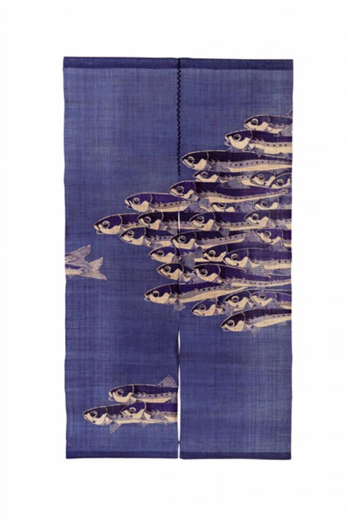 型絵染のれん「海幸・いろこの宮」
