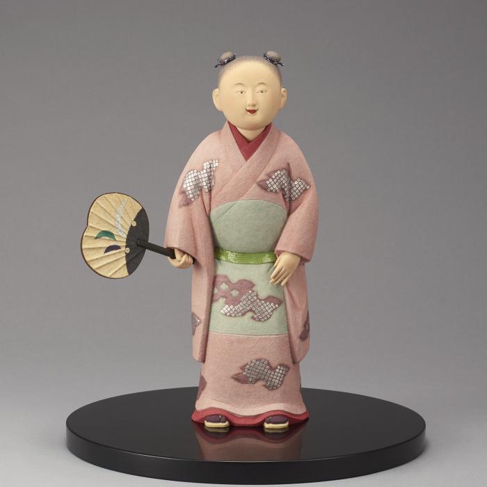 陶胎彩色「観楓」