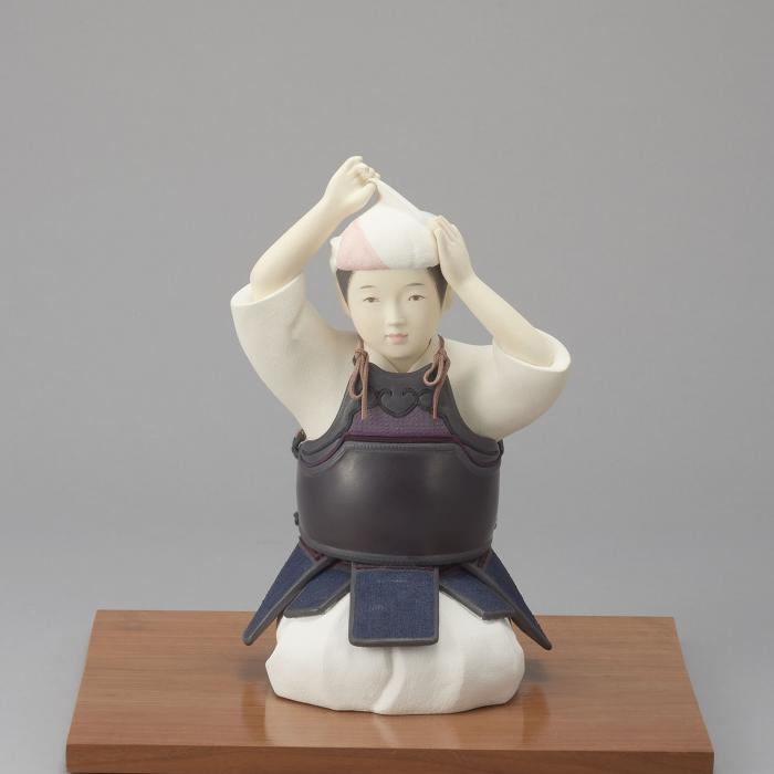 陶胎彩色「朝稽古」