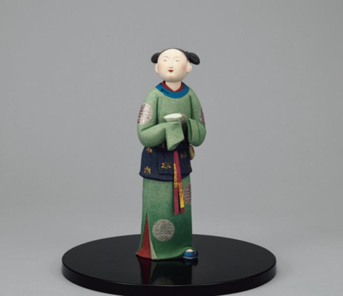 陶胎紙貼彩色「翠郷」