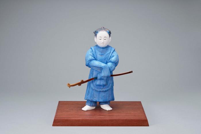 陶彫刳貫彩色「心像-泰然-」