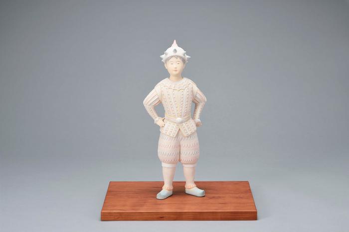 陶胎彩色「海中の夢童」