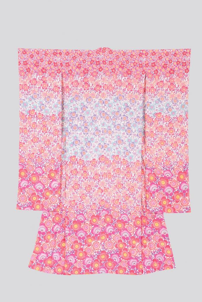 型絵染振袖「梅花文」