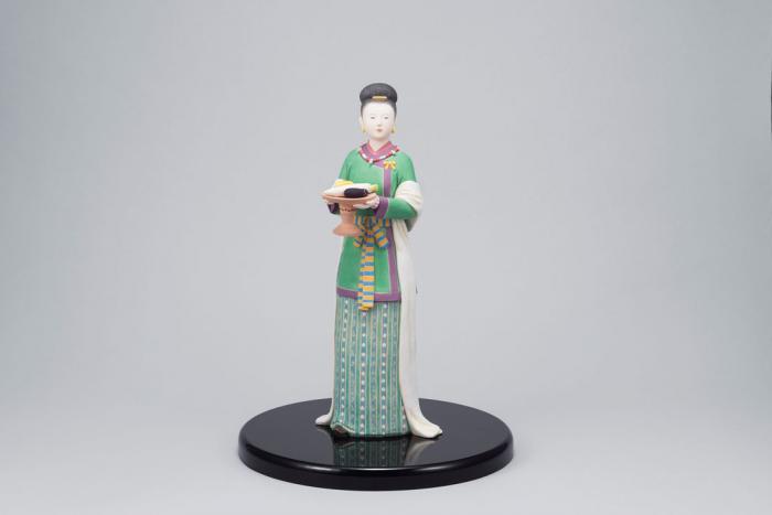 陶彫彩色「草の祖」