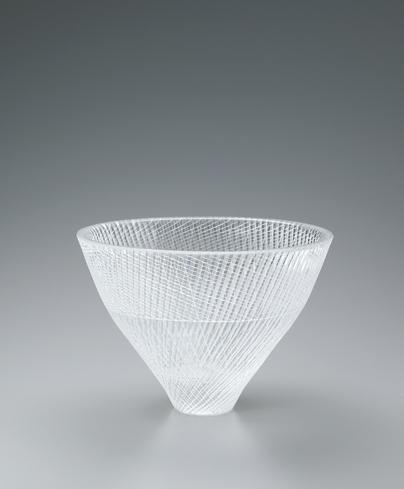 線紋硝子切子鉢